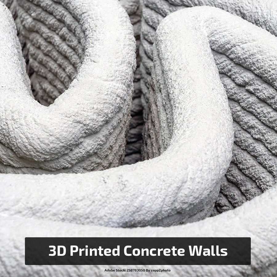 3D Printed Concrete Walls